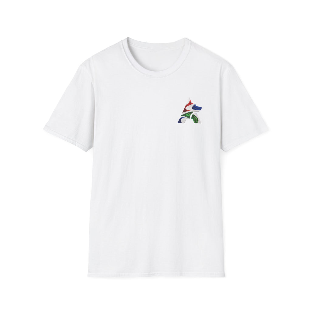 Labrador Retriever-Go USA! Soccer T-Shirt | Chest + Back