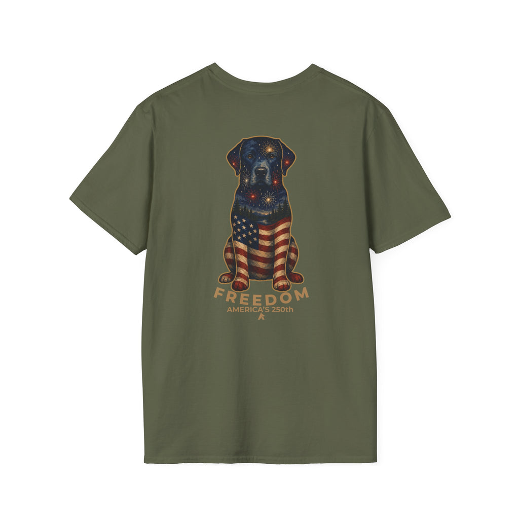 Labrador Retriever -Face of Freedom T-Shirt | Back Print