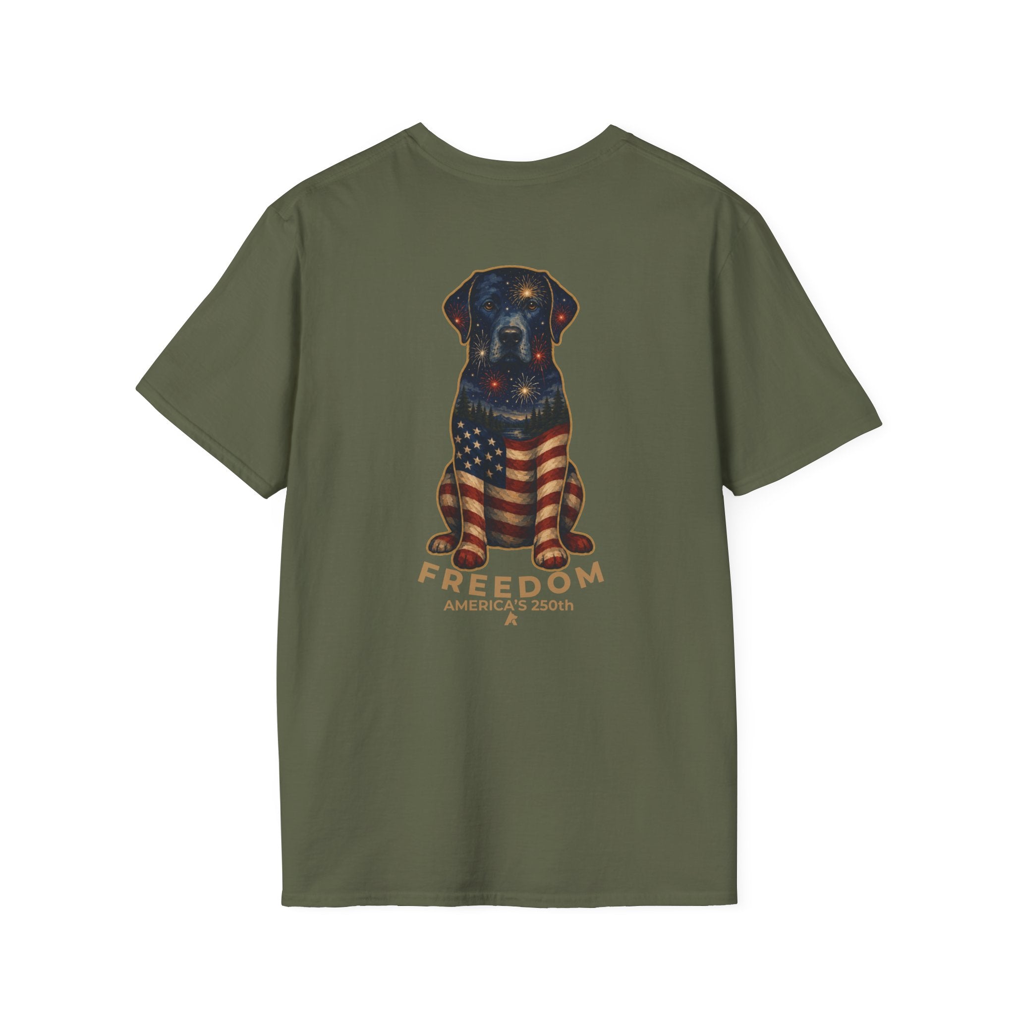Labrador Retriever -Face of Freedom T-Shirt | Back Print