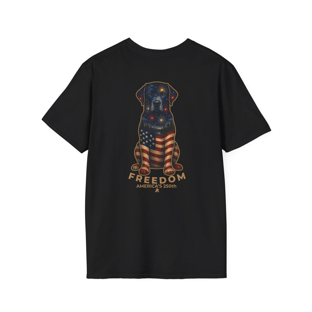 Labrador Retriever -Face of Freedom T-Shirt | Back Print