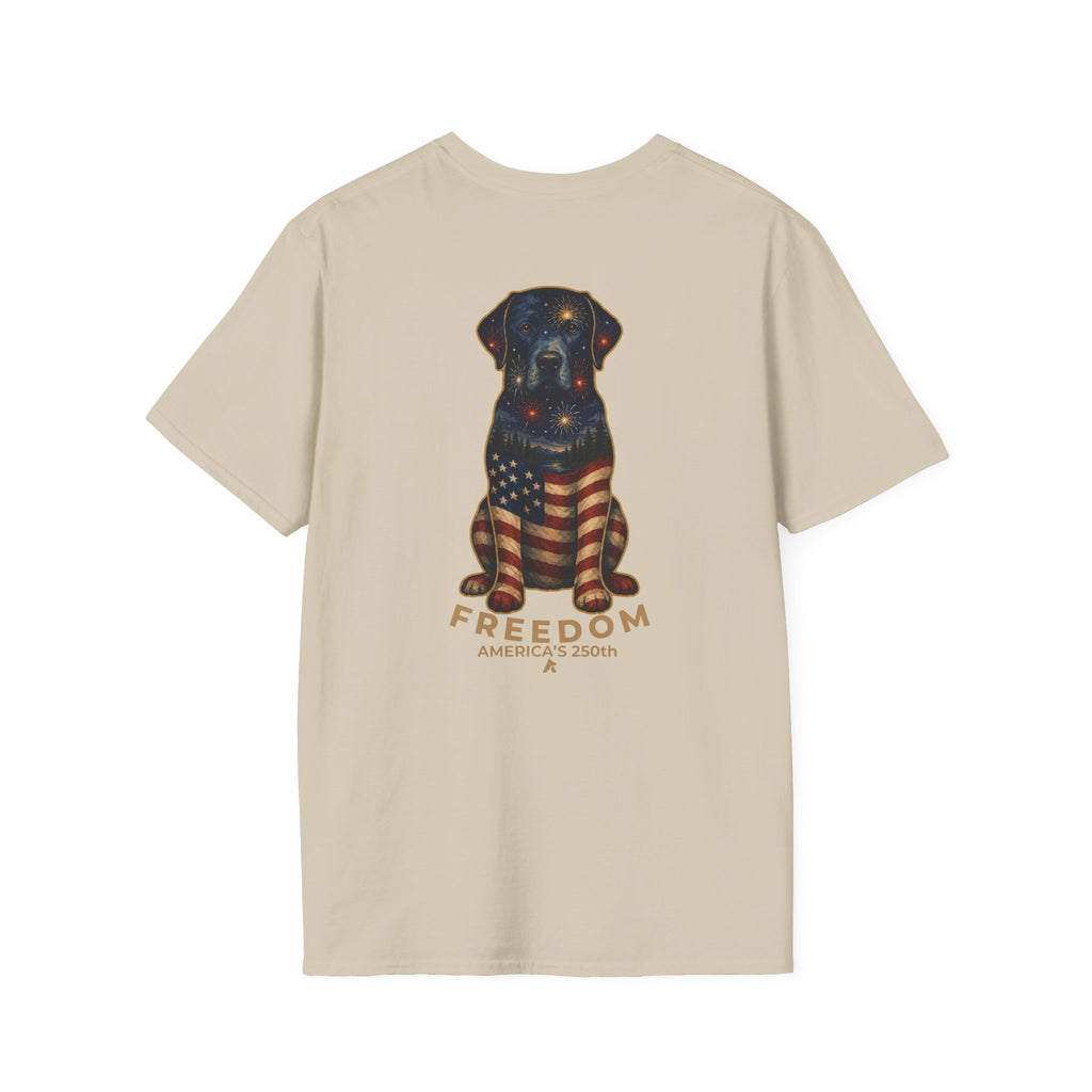 Labrador Retriever -Face of Freedom T-Shirt | Back Print