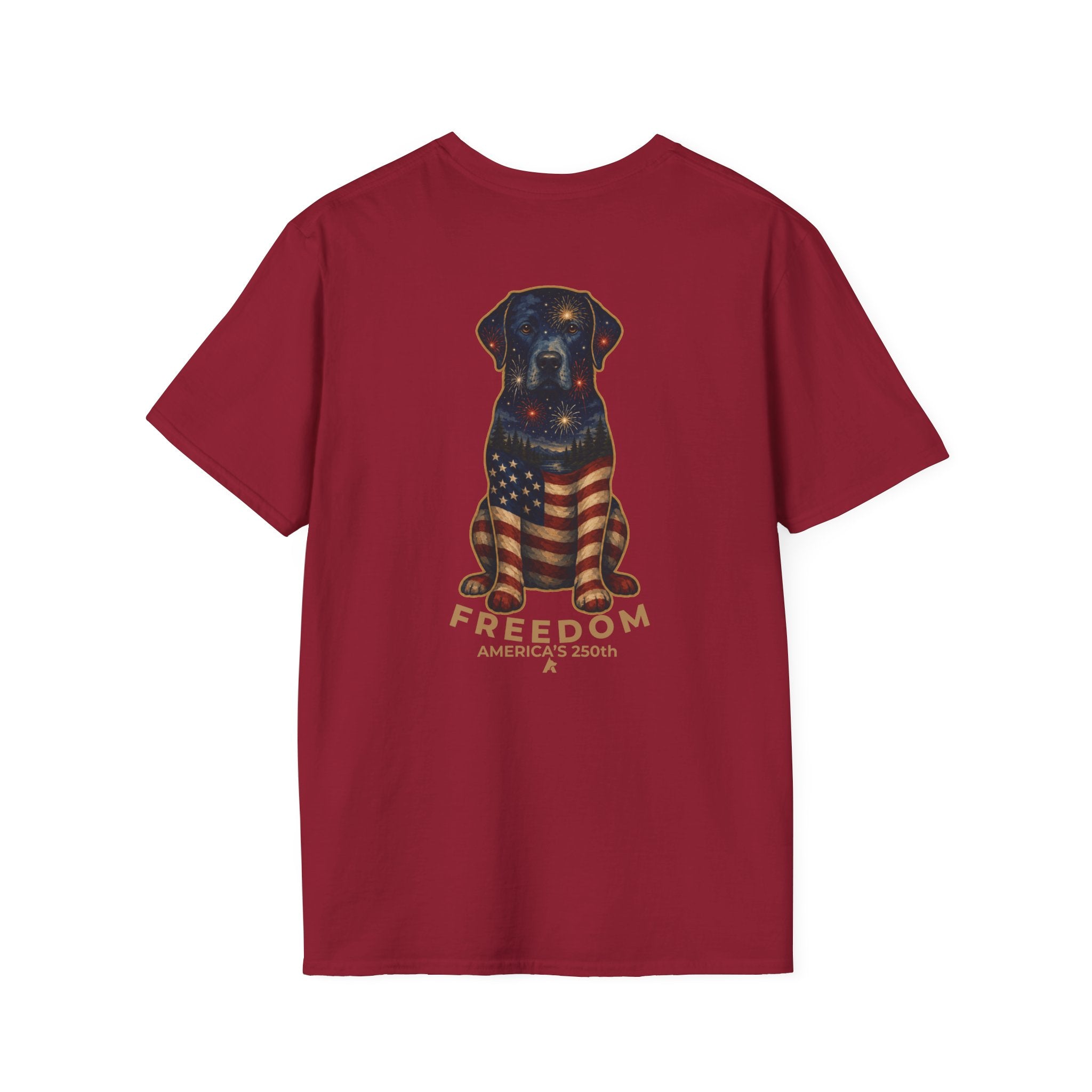 Labrador Retriever -Face of Freedom T-Shirt | Back Print