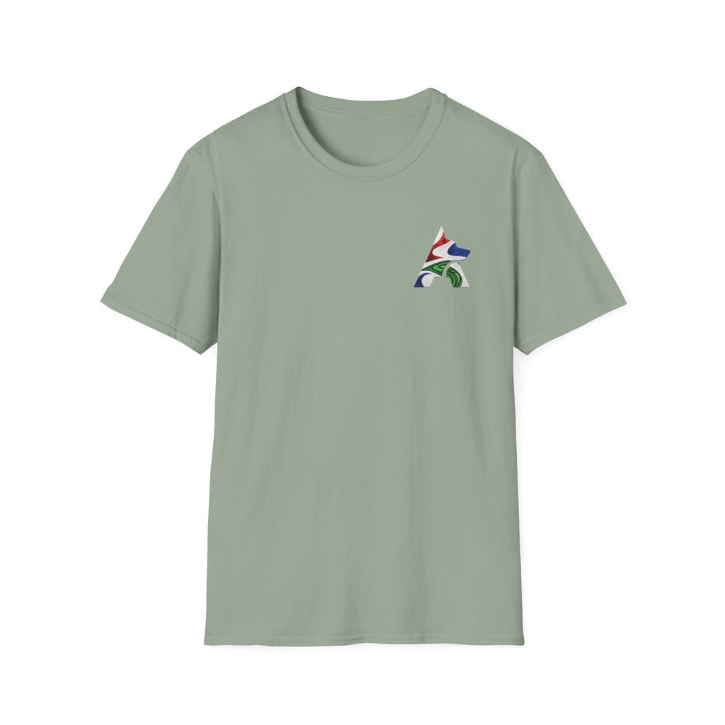 Labrador Retriever-Go USA! Soccer T-Shirt | Chest + Back