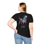 Labrador Retriever-Go USA! Soccer T-Shirt | Chest + Back