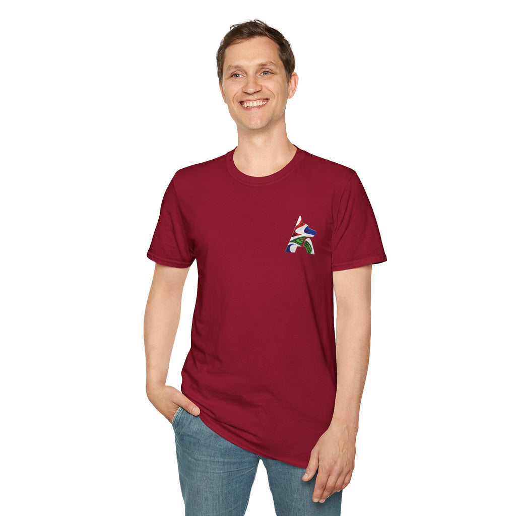 Labrador Retriever-Go USA! Soccer T-Shirt | Chest + Back